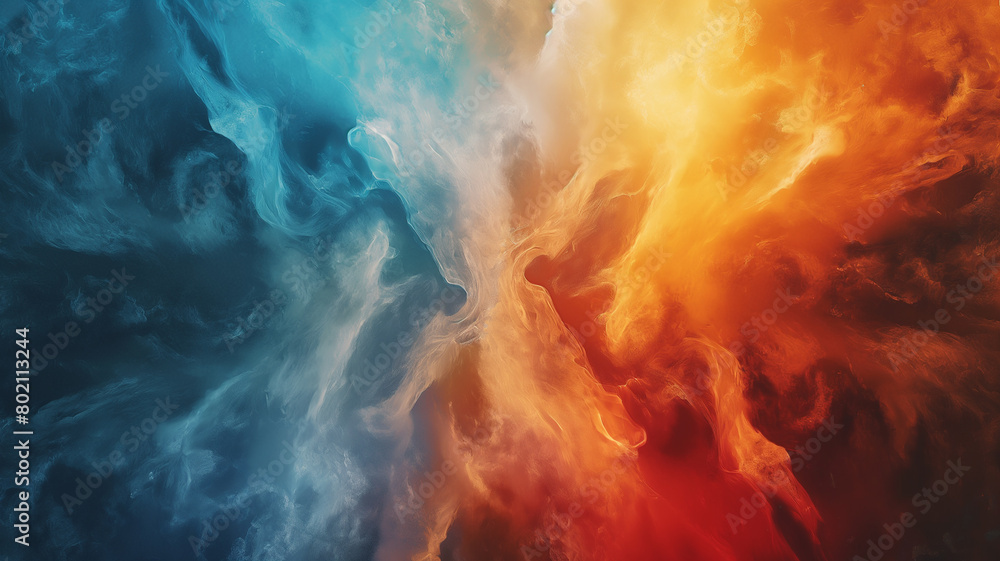 Night Inferno Sky: Abstract Fire and Smoke Motion Night Inferno Sky: Abstract Fire and Smoke Motion