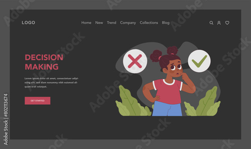 Decision Making concept. Flat vector illustration