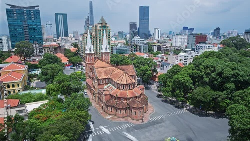 Ho Chi Minh City Notre Dame Cathedral Timelapse photo