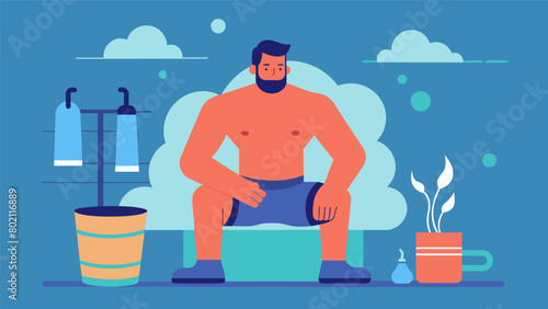 An athlete uses sauna therapy as a natural and effective way to speed up muscle recovery after an intense training session..