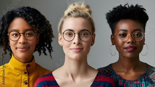 Three diverse individuals representing LGBTQIA community in terms of gender race and age . Concept Portrait Photography, LGBTQIA Community, Diversity Representation, Inclusive Imagery photo