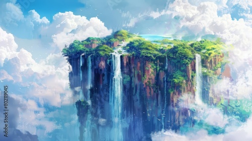 The floating island is a beautiful and mysterious place photo