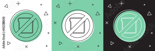 Set Gluten free grain icon isolated Set background. No wheat sign. Food intolerance symbols. Vector