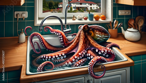 Fototapeta Naklejka Na Ścianę i Meble -  A colorful carousel with traditional Asian decorations features horses and possibly mythical creatures