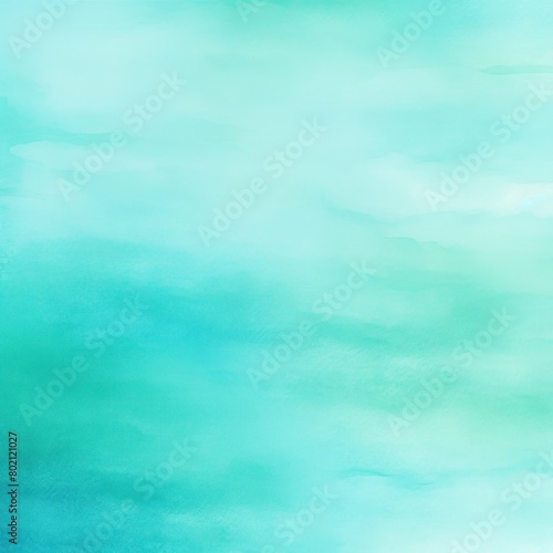 Turquoise barely noticeable watercolor light soft gradient pastel background minimalistic pattern with copy space texture for display products blank  © Lenhard