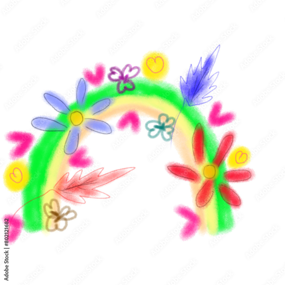Fototapeta premium Colorful watercolor rainbow 