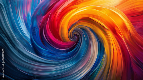 Marvel at the dynamic dance of colors, swirling and intertwining to create a captivating gradient wave.