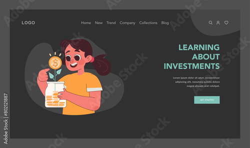 Investment Growth concept. Flat vector illustration