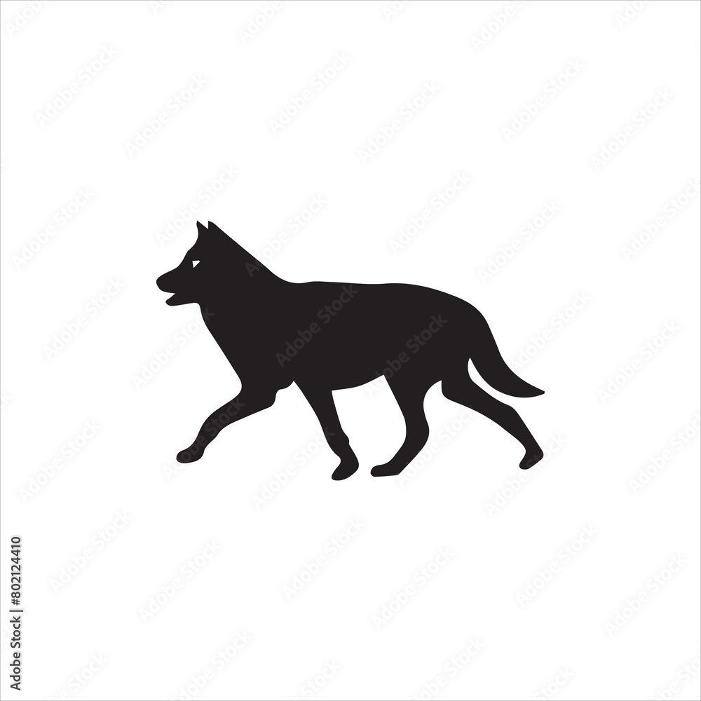 silhouette of wolf black and white silhouette of wolf black and white