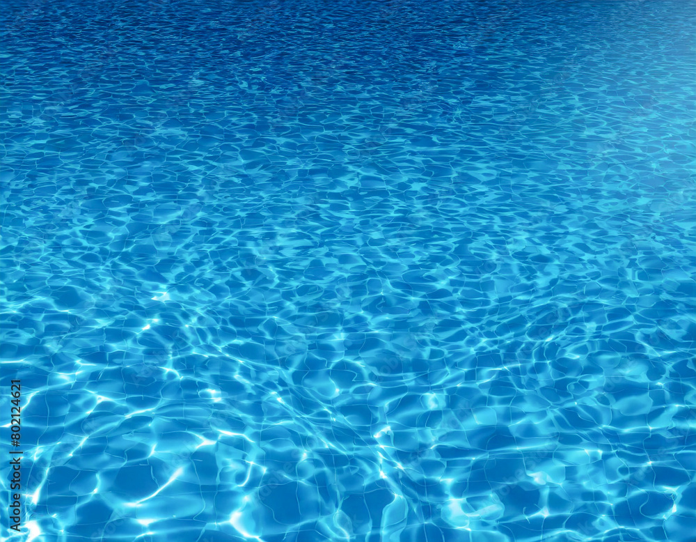 water pool blue water surface texture in abstract swimming pool background