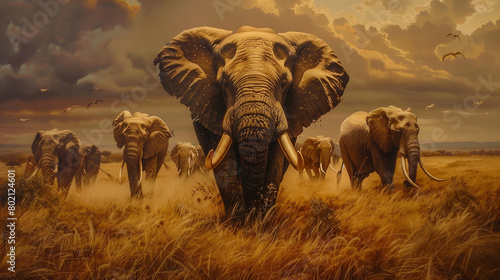 Savanna Sovereignty  The Commanding Presence of an African Elephant Bull