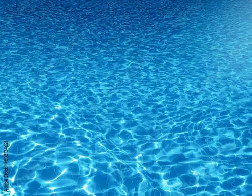water pool blue water surface texture in abstract swimming pool background © OceanProd