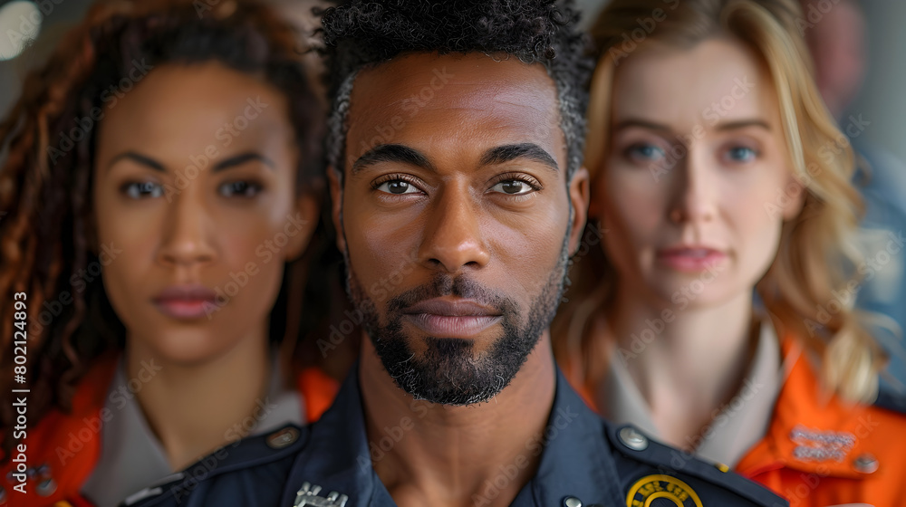 Intense Portrait of Three Police Officers from the New Season of Cops Intense Portrait of Three Police Officers from the New Season of Cops