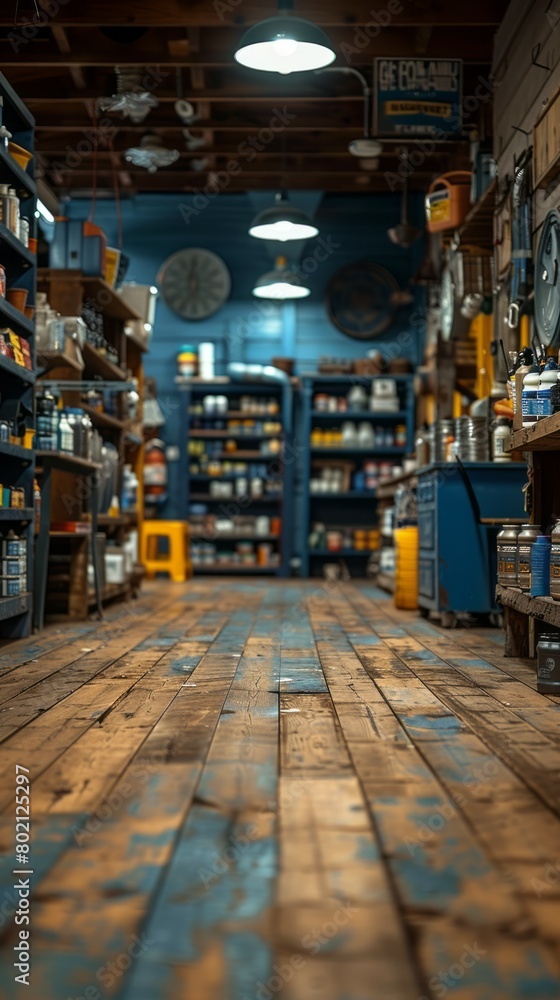 Defocused Blurred Hardware Store Interior Defocused Blurred Hardware Store Interior