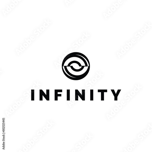 vector illustration of the infinity logo icon as a symbol of Eternal elegance minimalist and modern, a timeless infinity symbol