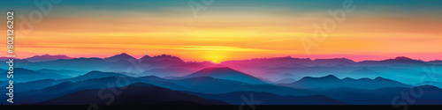 Marvel at the beauty of a sunrise gradient, where the colors of the dawn cascade across the sky in a breathtaking display, offering a stunning backdrop for creative exploration.