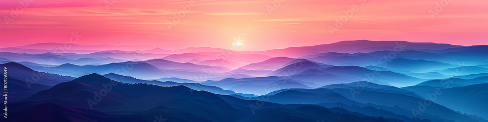 Marvel at the beauty of a sunrise gradient, where the colors of the dawn cascade across the sky in a breathtaking display, offering a stunning backdrop for creative exploration.