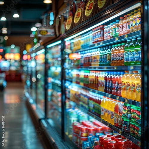Wallpaper Mural Defocused Blurred Supermarket Interior Torontodigital.ca