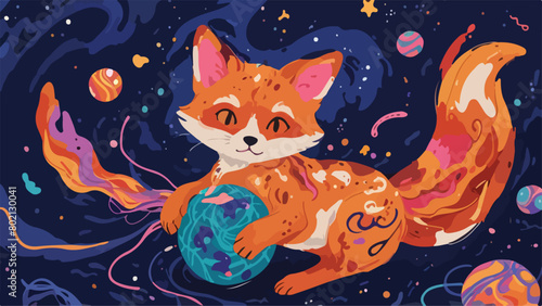 Foxfire Fantasia - A Mesmerizing Journey through Psychedelic Art