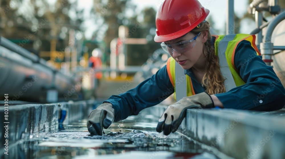 the monitoring and compliance efforts, with technicians conducting regular tests to ensure wastewater quality meets regulatory standards the monitoring and compliance efforts, with technicians conducting regular tests to ensure wastewater quality meets regulatory standards