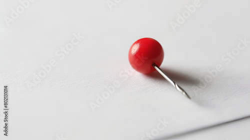 close up of push pin, close up of a ball, Drawing pin isolated on the white background.