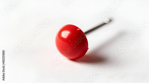 close up of a ball, Drawing pin isolated on the white background.