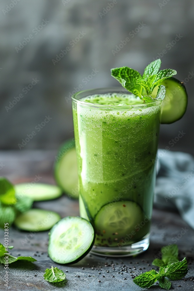 Cucumber mint smoothie healthy green drink Cucumber mint smoothie healthy green drink