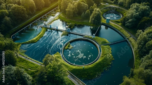 the implementation of green technologies in wastewater treatment plants, emphasizing sustainability and eco-friendly practices