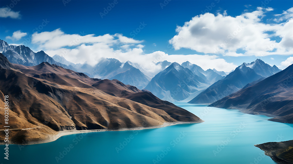 Obraz premium lake and mountains