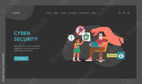 Online safety concept. Vector illustration