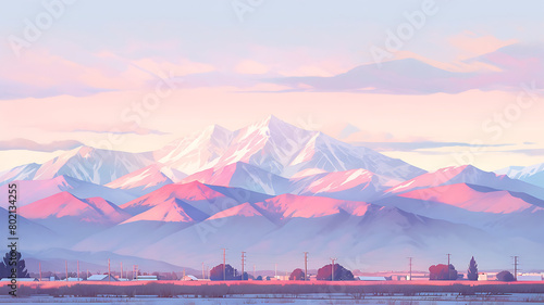 sunset over the mountains