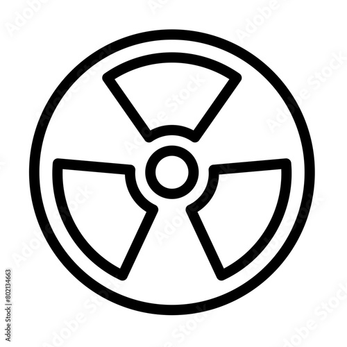 nuclear symbol icon, nuclear simple line icon, vector illustration
