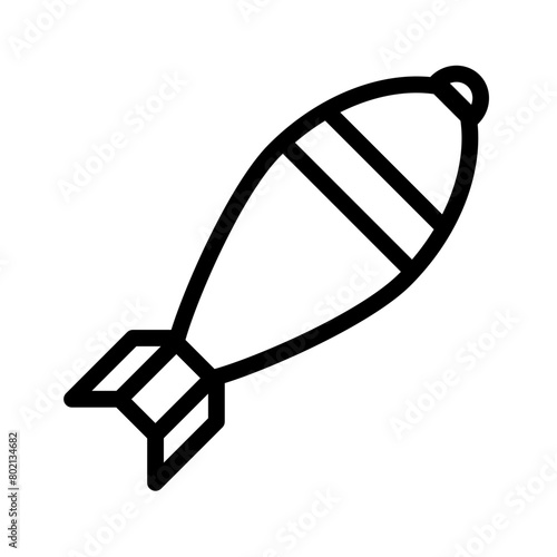 mortar shell icon, mortar simple line icon, vector illustration