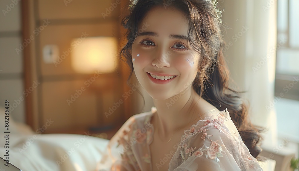 Happy young smiling casual woman