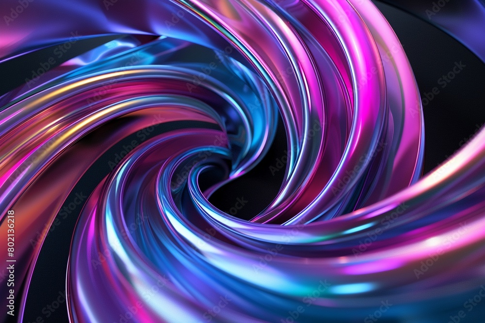 Abstract spiral made of floating silky ribbons, dynamic swirls. Abstract spiral made of floating silky ribbons, dynamic swirls.