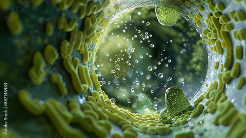 Wallpaper Mural Biofilm in a plumbing pipe, hyper-realistic digital model Torontodigital.ca