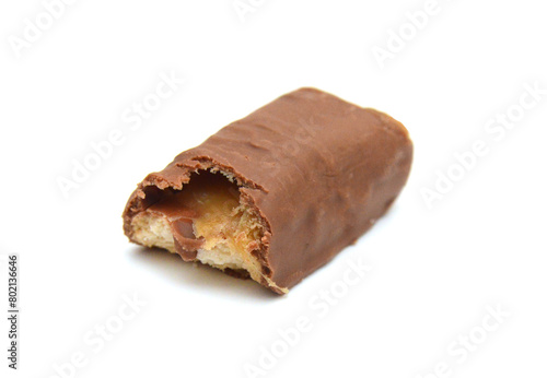 Big chocolate candy on a white background