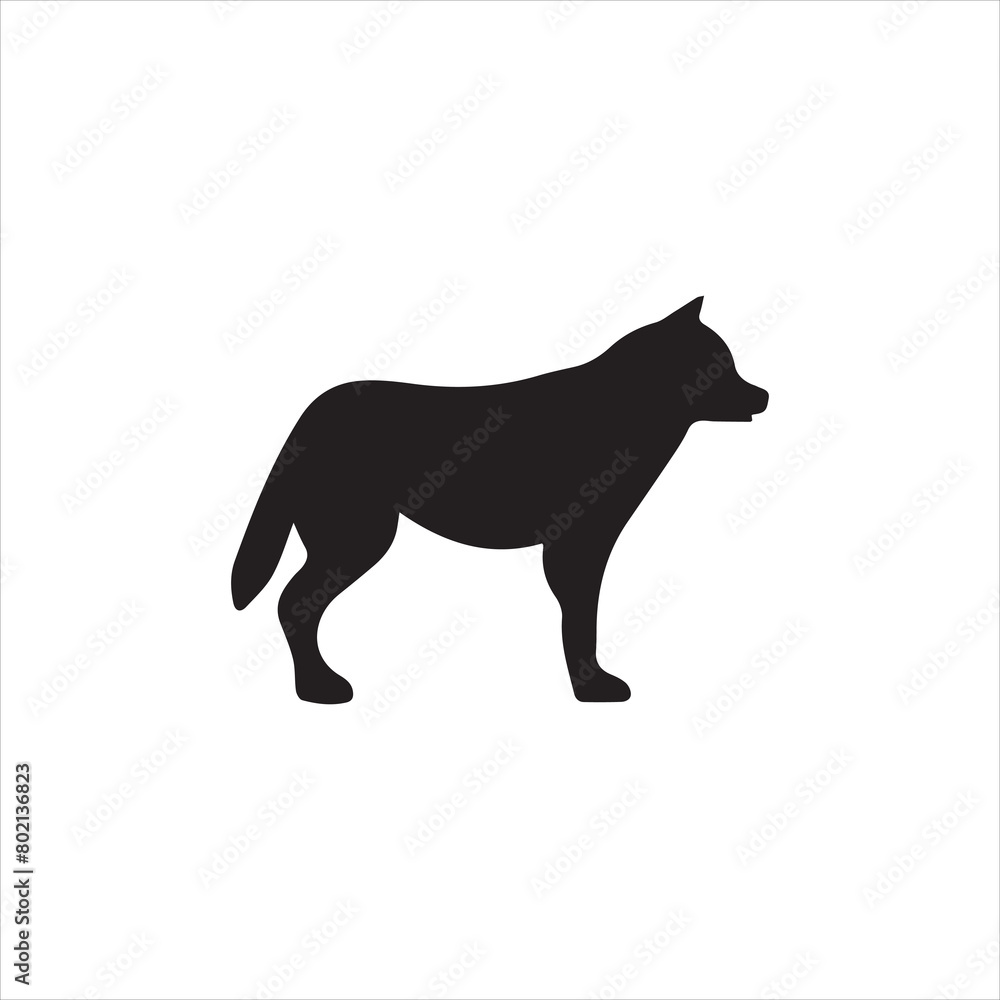 silhouette of wolf black and white silhouette of wolf black and white