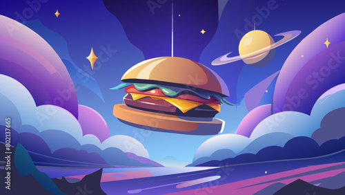 illustration of a helmet on the moon