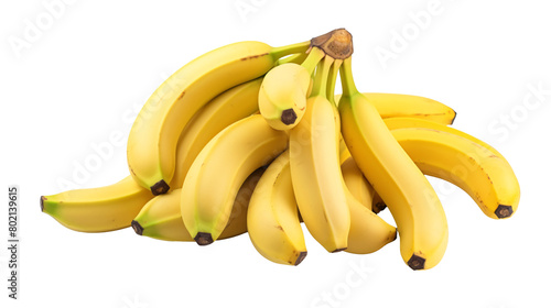 a bunch of bananas on a white background photo