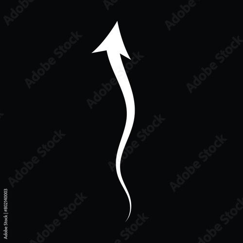 white arrow up ward direction. White arrow icon. 