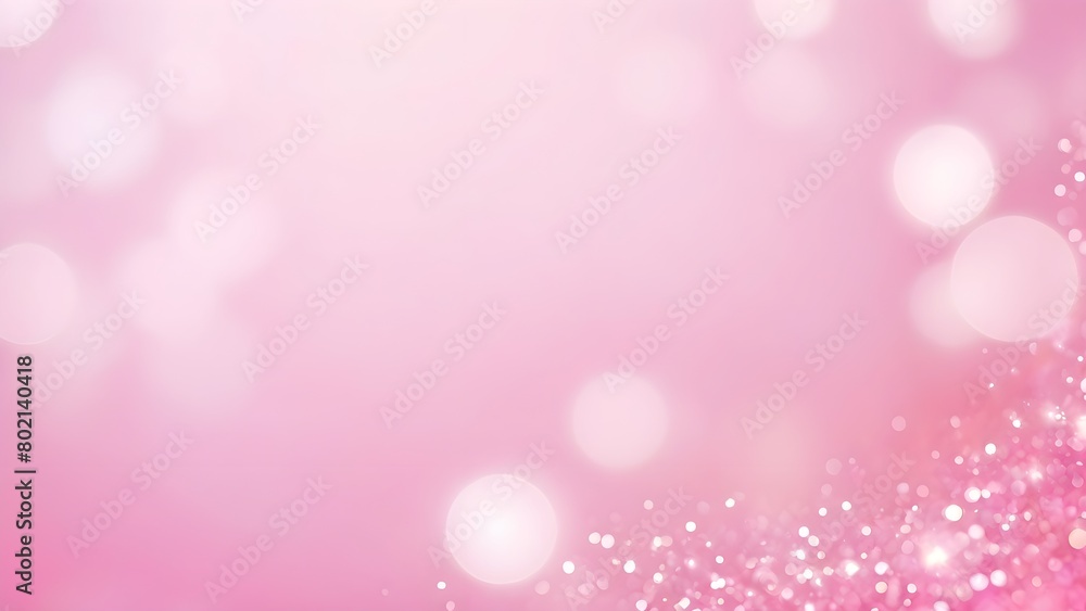 Abstract bokeh light pink background. Festive background with defocused lights.