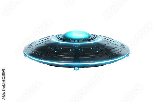 UFO Glowing aura On Transparent Background.