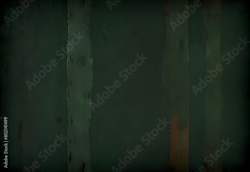 A dark forest green backdrop with rusty, distressed textures, including worn-out patches and faded lines, generative AI © Zohaib