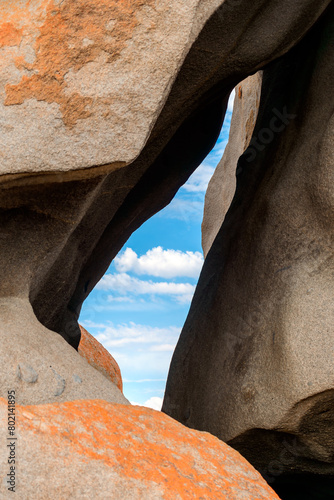 Remarkable Rocks natural composition forming window into the sky, Kangaroo Island, South Australia © myphotobank.com.au