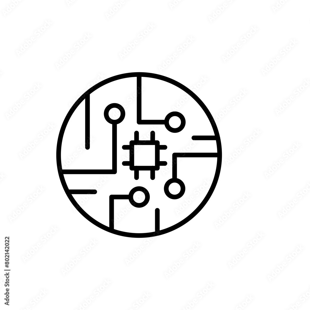 Electronic circuit outline icons, accounting minimalist vector illustration ,simple transparent graphic element .Isolated on white background Electronic circuit outline icons, accounting minimalist vector illustration ,simple transparent graphic element .Isolated on white background