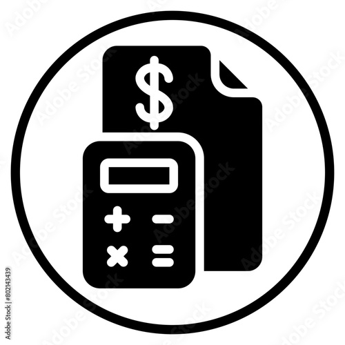 calculating glyph icon