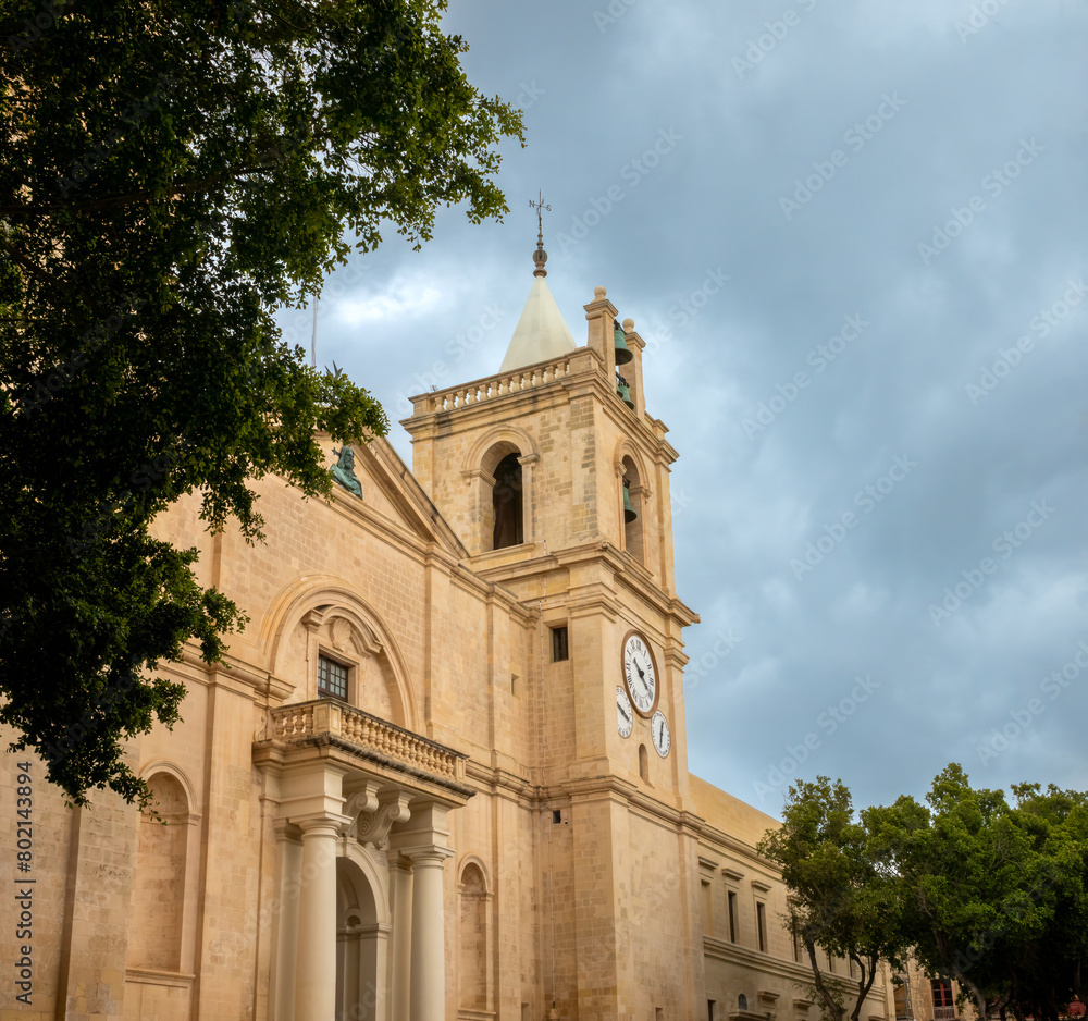 St John's Co-Cathedral (Kon-Katidral ta' San Ġwann), built in the 16th century and dedicated to Saint John the Baptist.. Valletta (Il-Belt), Malta St John's Co-Cathedral (Kon-Katidral ta' San Ġwann), built in the 16th century and dedicated to Saint John the Baptist.. Valletta (Il-Belt), Malta