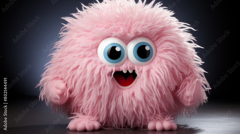 Imagine a fluffy, pink monster with big, curious eyes that loves to explore Imagine a fluffy, pink monster with big, curious eyes that loves to explore