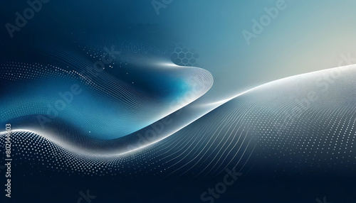 Sophisticated Futuristic Cityscape in Blue and White